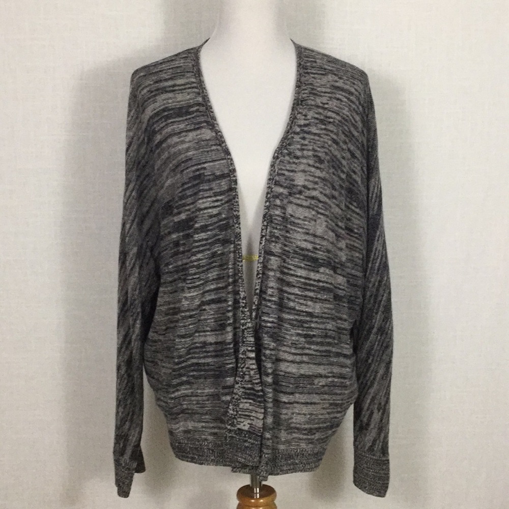 Eileen Fisher drapey marled linen cardigan